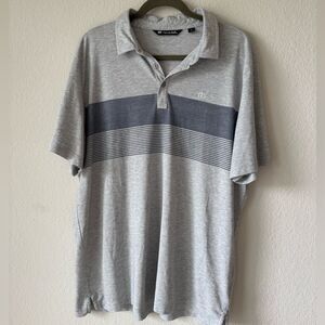 Travis Mathew Men’s XL Golf Polo Shirt‎ Gray Performance Stretch Cotton Blend